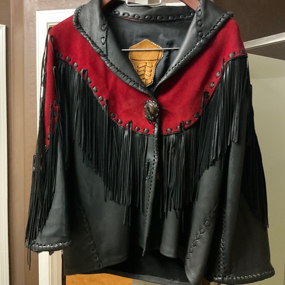One of a kind leather coat